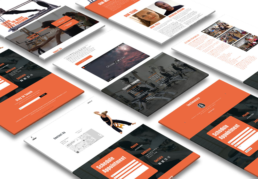 gyrotonic website mock up